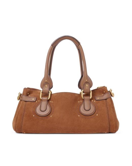 Chloé Brown Paddington Suede Bag