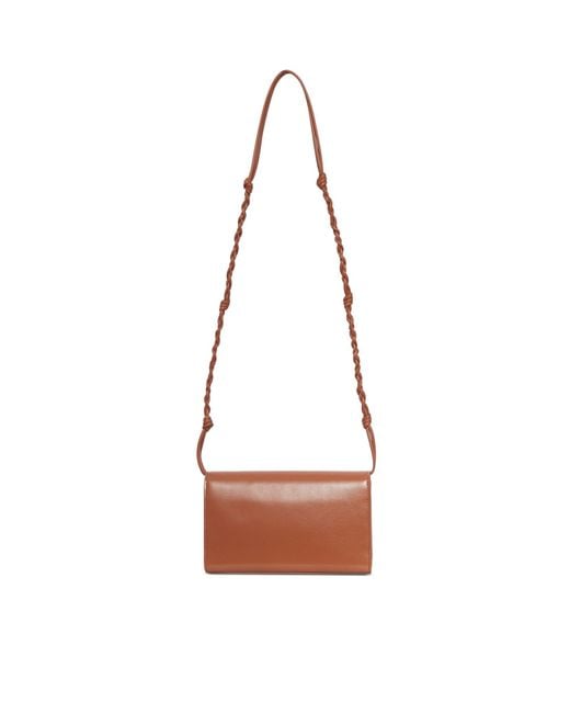 Jil Sander White Tangle Wallet With Shoulder Strap