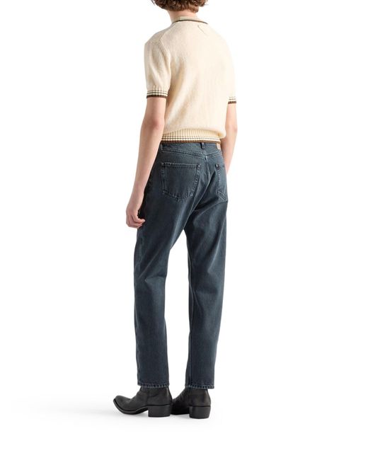 Jeans regular in denim di Prada in Blue da Uomo
