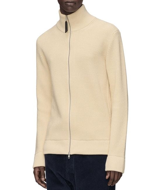 Maison Margiela White Jersey Knit Cardigan With Zip for men