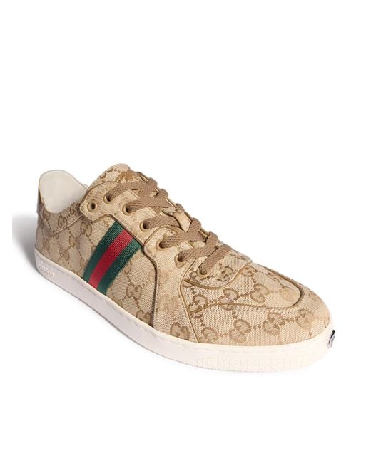 Gucci Natural Low Stretch Gg Sneakers for men