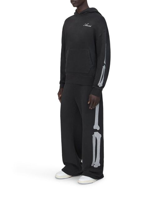 Amiri Blue Bones Oversized Hoodie for men
