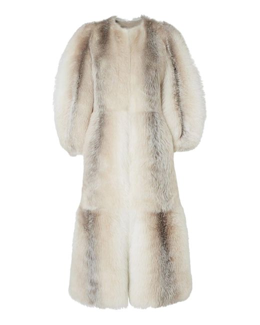 Fendi White Backed Sheepskin Coat