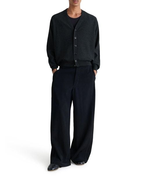 Lemaire Black Twisted Wool Cardigan for men