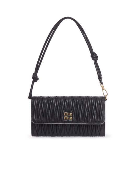Miu Miu Black Wallet On Chain