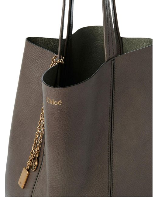 Chloé Brown Chloé Spin Tote Bag