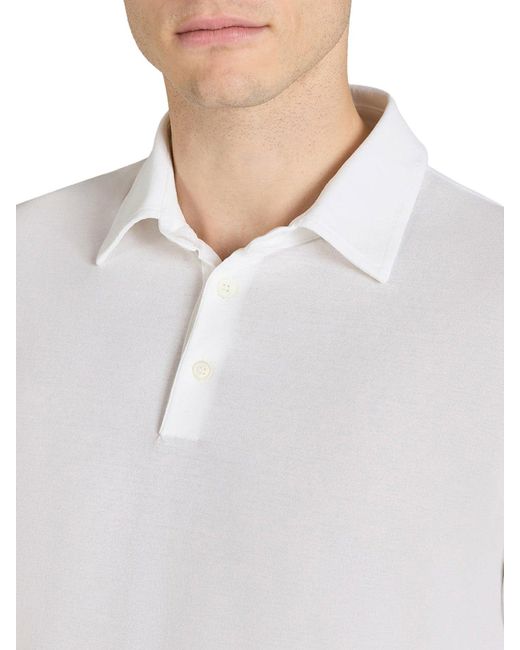 Zanone White Slim Fit Polo for men