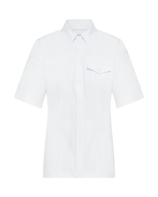 Camicia aderente in cotone di Sportmax in White