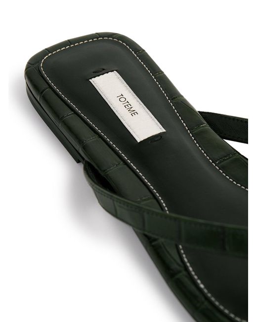 Totême Multicolor Croco-Embossed Flip-Flops