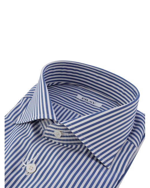 Fray Blue Striped Shirt for men