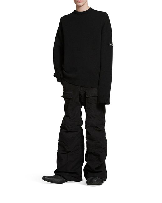 Balenciaga Blue Double-face Wool Knit Sweater for men