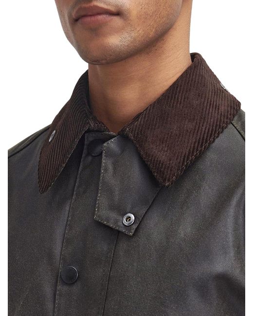 Barbour Black Bedale Waxed Jacket for men