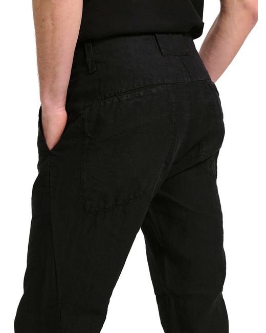 Transit Blue Regular-Fit Linen Trousers for men
