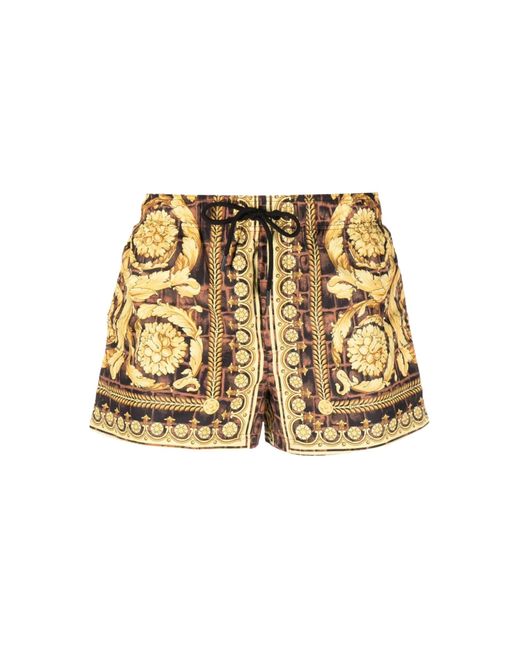 Versace Swim Shorts Swimwear in Metallic for Men | Lyst