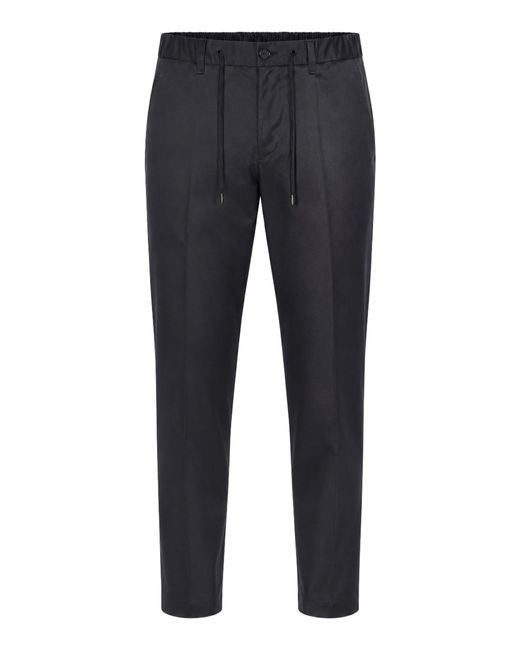 Herno Blue Technical Fabric Trousers With Drawstring for men
