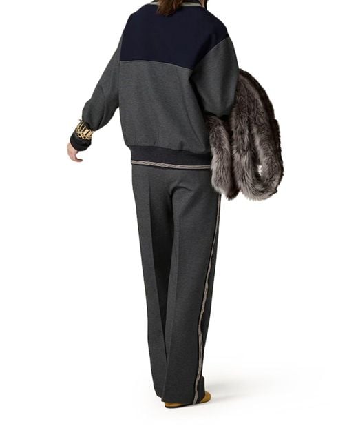 Miu Miu Blue Zip-Up Sweatshirt