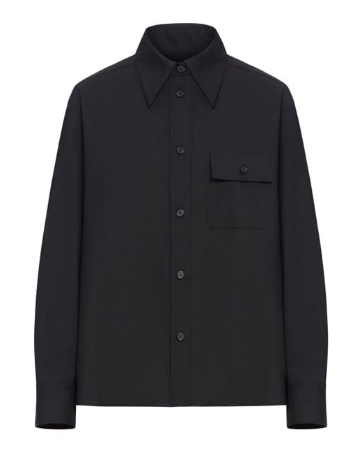 Camicia yatty in lana tropicale di Khaite in Black