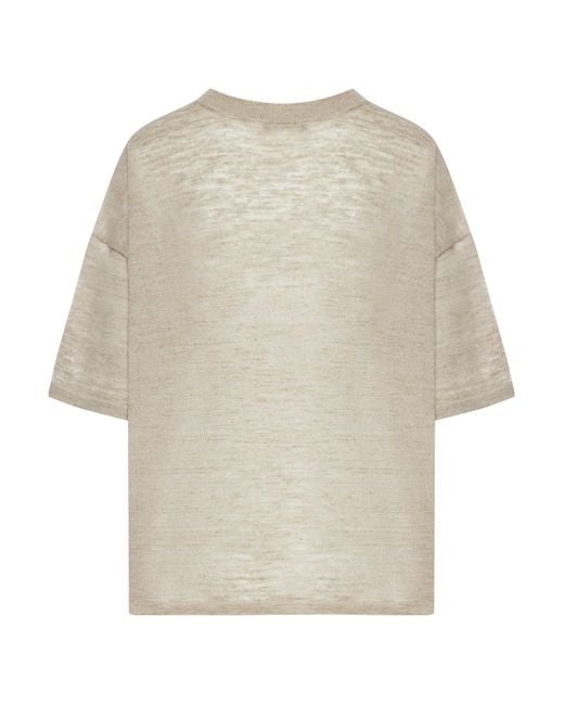 Roberto Collina Natural Crwneck Short Sleeves