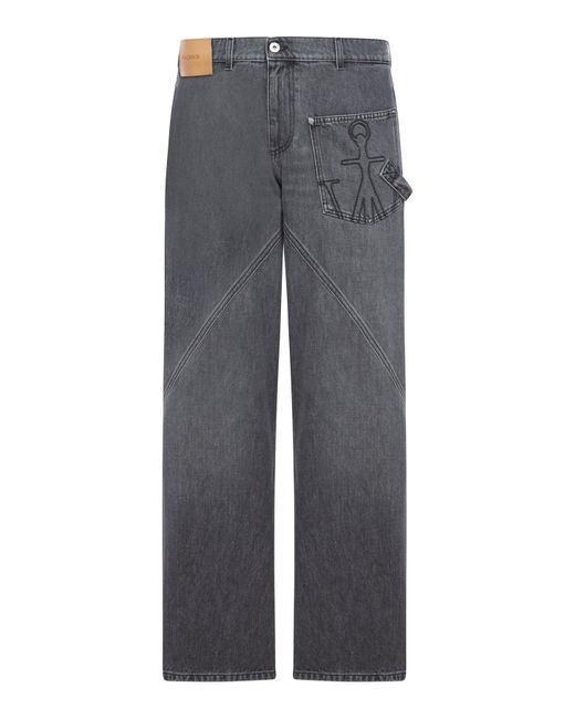 J.W. Anderson Gray Twisted Jeans for men