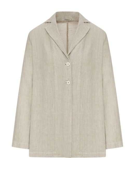 Transit White Single-breasted Linen Jacket