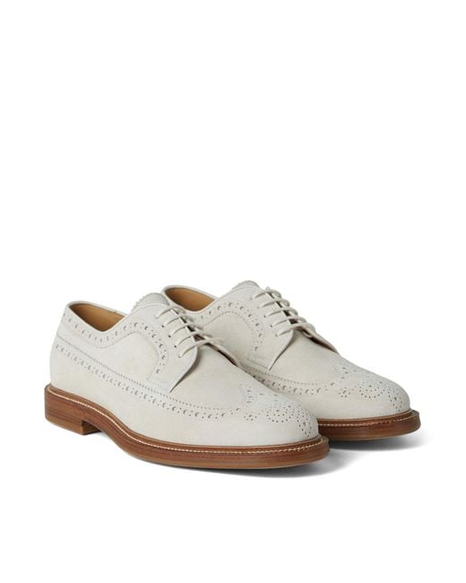 Brunello Cucinelli White Pair Of Laced Shoes for men