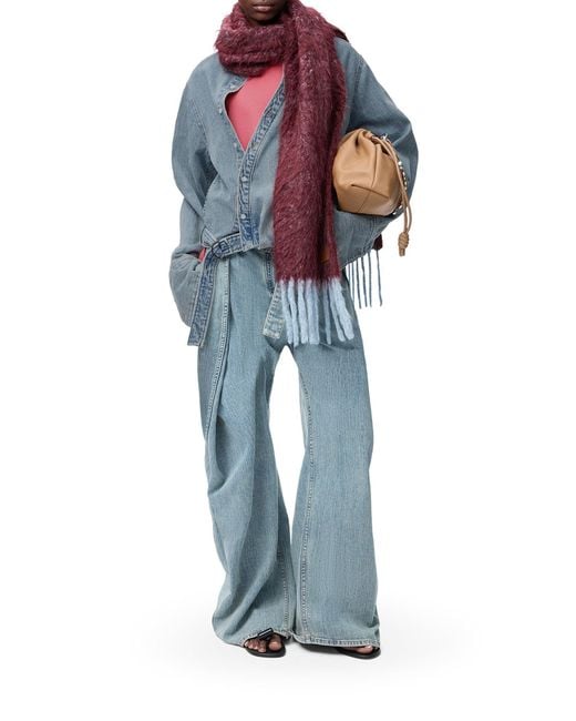 Loewe Blue Draped Denim Shirt