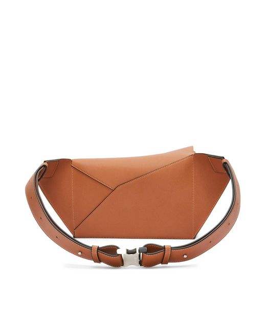 Loewe Brown Small Puzzle Belt Bag In Classic Calfskin for men