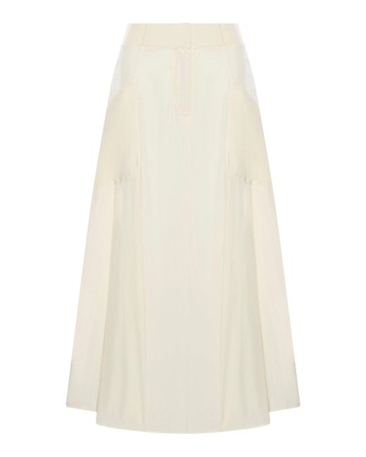 Gonna lunga in misto seta di Transit in White