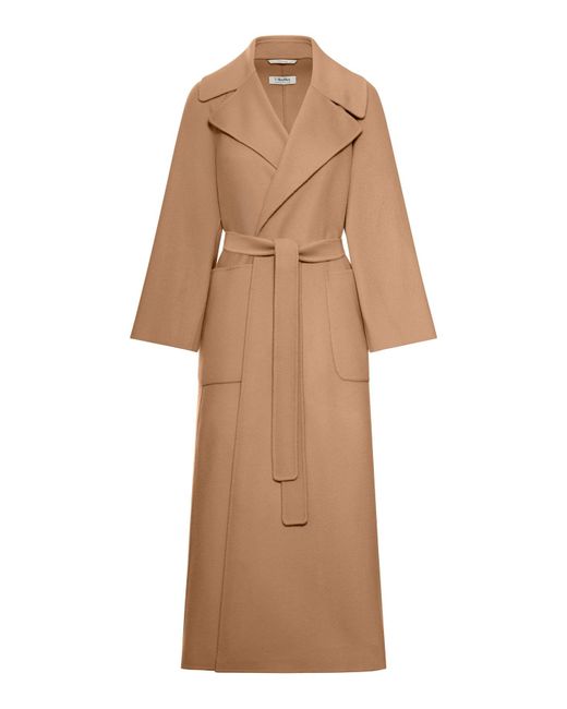 Cappotto in lana di Max Mara in Natural