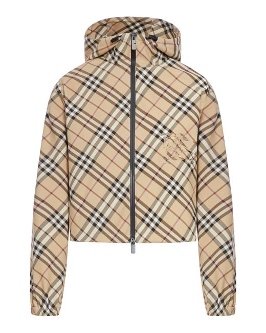 Giacca check di Burberry in Natural