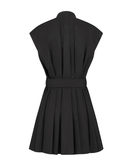 Dior Black Short Dress In Cotton Gabardine