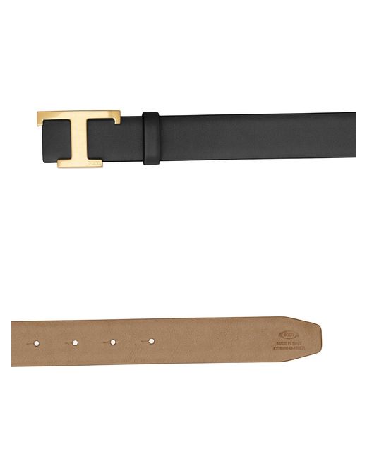 Tod's Black Timeless Reversible Leather Belt