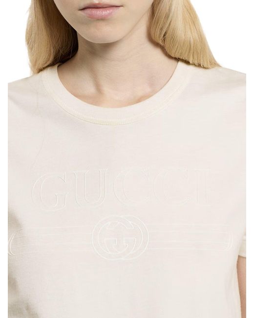 Gucci White Medium Cotton Jersey T-Shirt