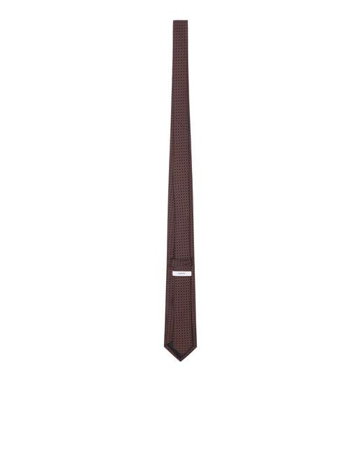 Lardini White Micro-Patterned Silk Tie for men