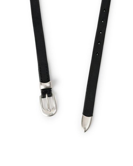 Our Legacy Black 2Cm Leather Belt for men