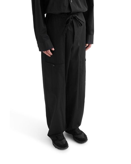 Jil Sander Blue Cotton Poplin Cargo Pants for men
