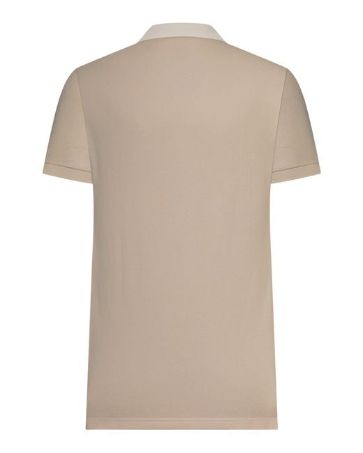 Fay Natural Cotton Piquet Polo Shirt for men