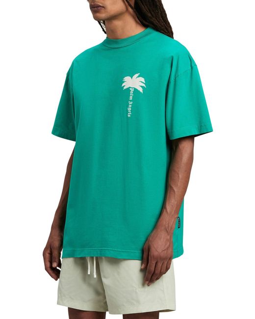 Palm Angels Green T-shirts for men