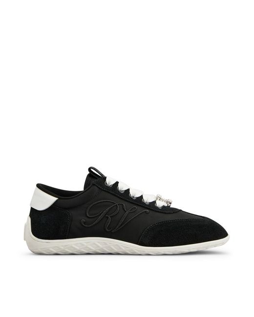 Roger Vivier Black Viv Low Suede Sneakers