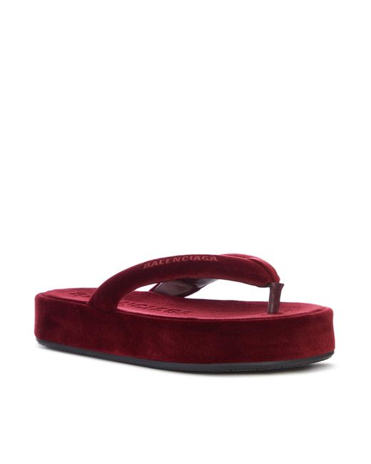 Balenciaga Red Jet Lag Flip Flops