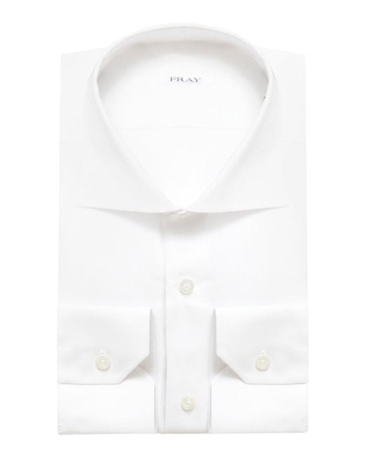 Fray White Shirt In Linen for men