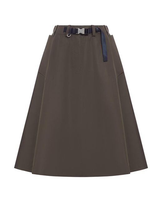 Prada Gray Technical Fabric Circle Skirt