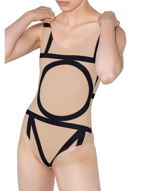 Totême  Black Monogram Swimsuit