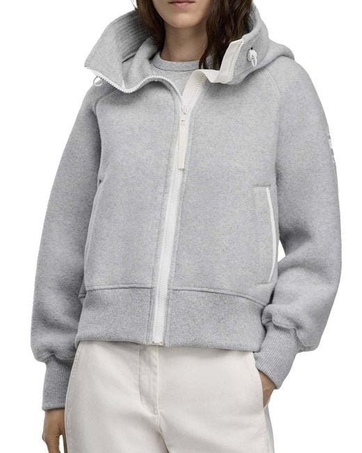 Canada Goose White Chilliwack Fleece Bomber