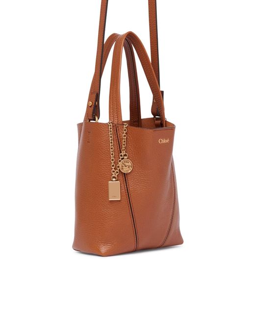 Chloé Brown Chloã Spin Small Tote Bag