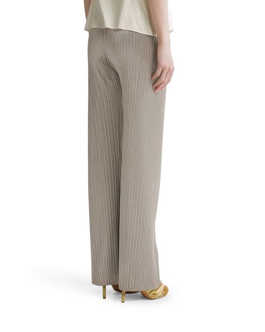 Forte_forte Gray Trousers With An Elasticated Waist And Irregular Pleating