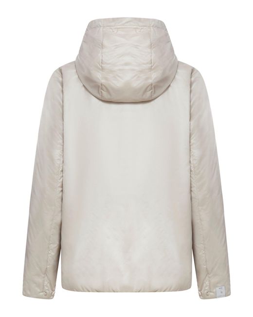Max Mara The Cube White Travel Jacket In Water-repellent Technical Canvas