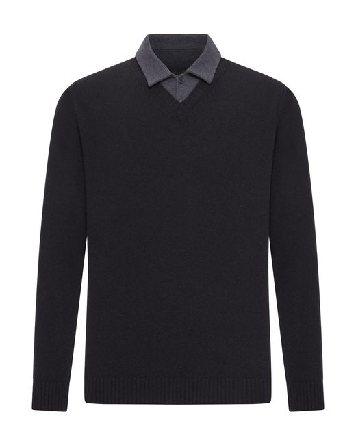 Roberto Collina Blue Cotton Piquet Polo Shirt for men
