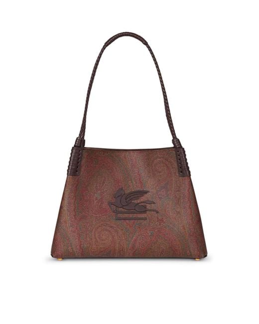 Etro Brown Libra Medium Arnica Shopping Bag