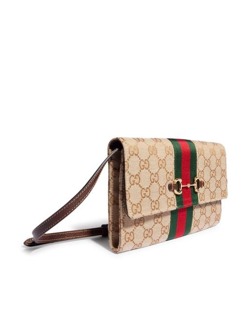 Gucci Multicolor Orsebit Web Wallet With Strap